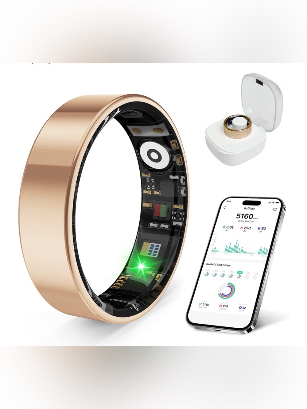 Smart Health Ring - Rose Gold Fitness Tracker